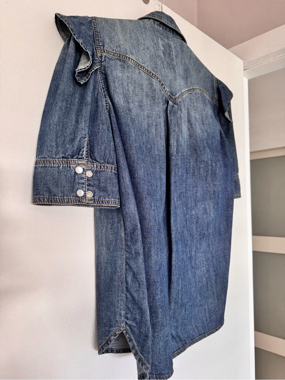 Zadig & Voltaire Toky Ruffle Denim Shirt - Picture 11 of 11